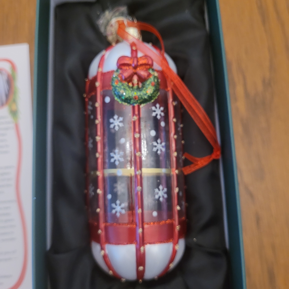Festive Red and White Holiday Ornament